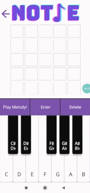 Player guessing the melody